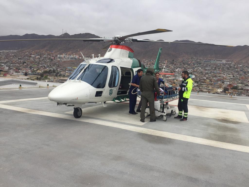 Salud Siglo XXI colabora en el traslado aeromédico  desde Taltal